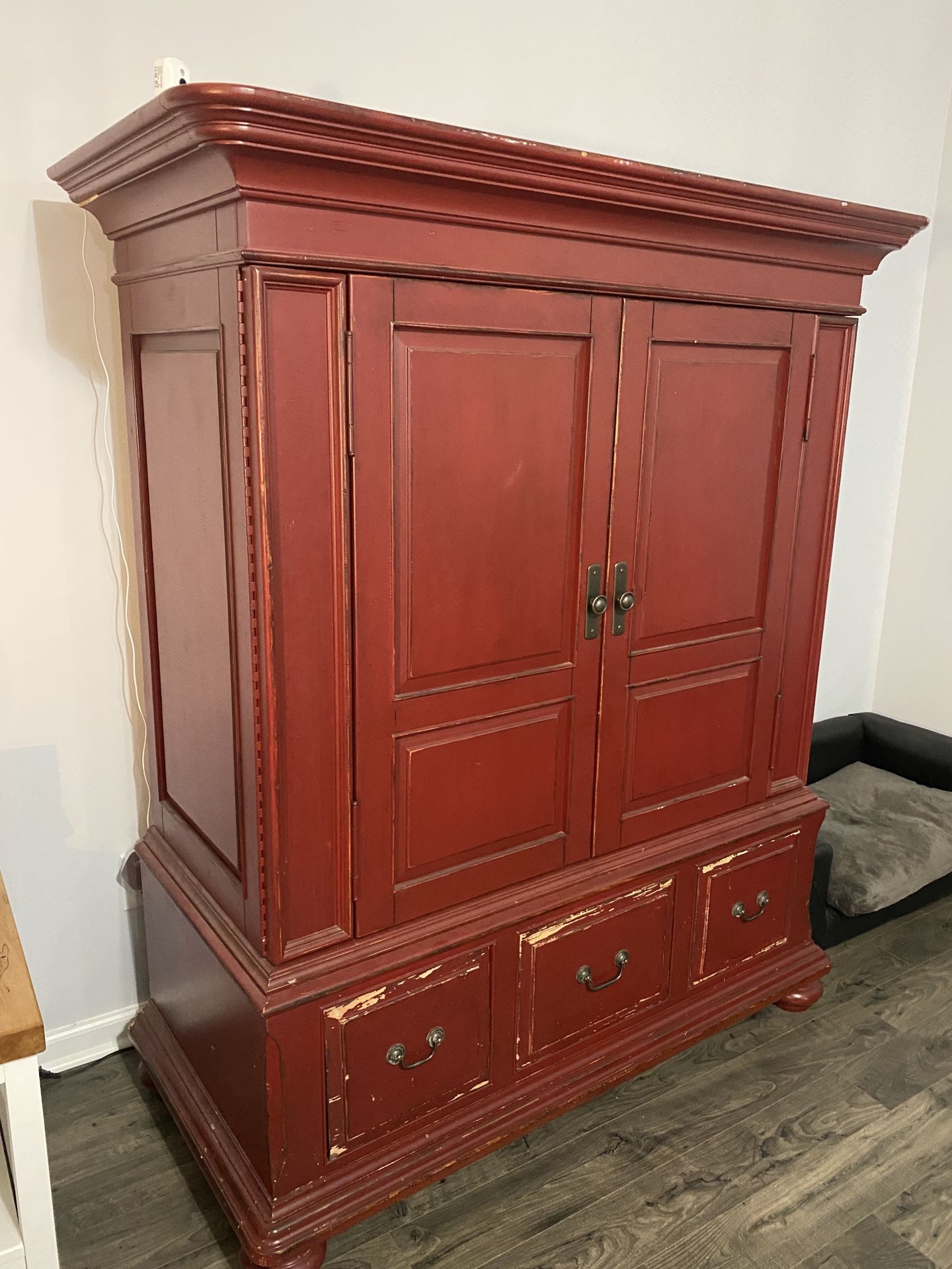 Red TV Armoire