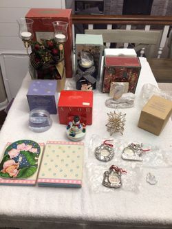 Vintage Christmas Decorations Sconce Precious Moments Mason Jar Candle Porcelain Unicorn Ornaments