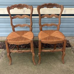 Wood And Wicker Chairs 