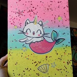 Mermaid Cat Canvas Set 