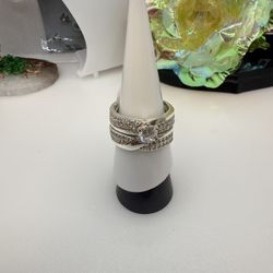 925 Sterling Silver Set Rings Solid #10/Anillos De Plata Solidos Talla #2