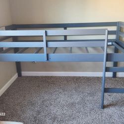 Milton Twin Size Loft Bed Grey