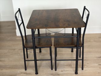 Dining Table and 2 Chairs – 3-Piece Set