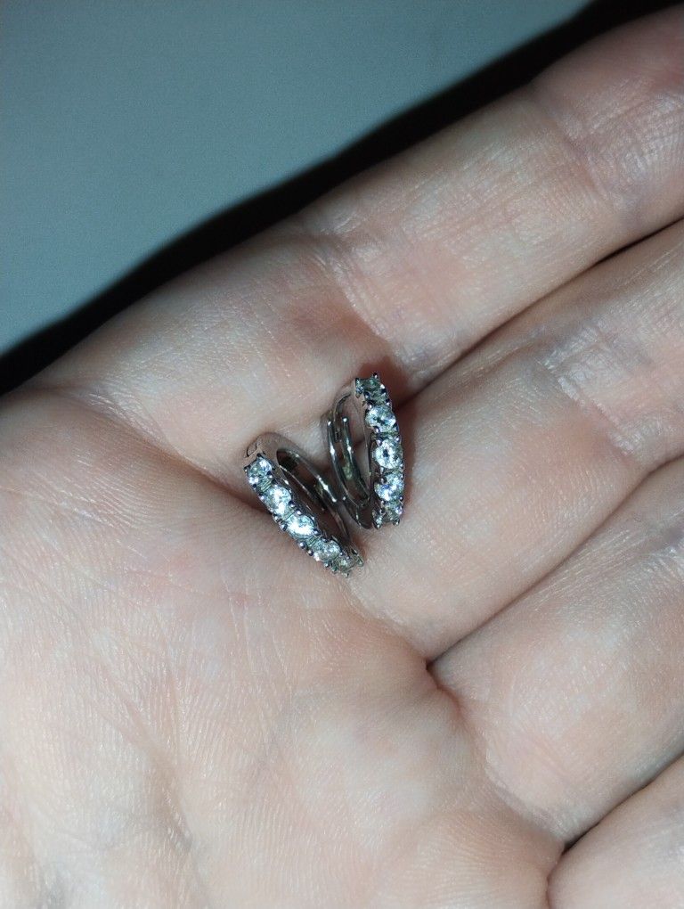 .925 Sterling Silver Hoop Earrings 