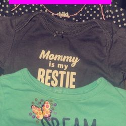 6-9 Month's Onesies. $4.00 For 6 Tops. 