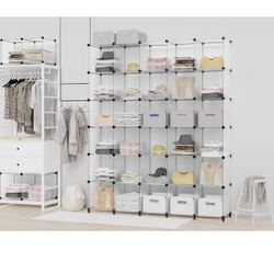 HOMIDEC Closet Organizer, 12-Cube Closet Organizers and Storage, Portable Cube Storage Organizer, Closet Shelves for Kids, Closet, Bedroom, Bathroom, 