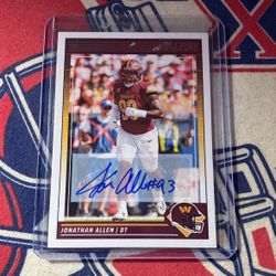Jonathan Allen Autograph Football Card
