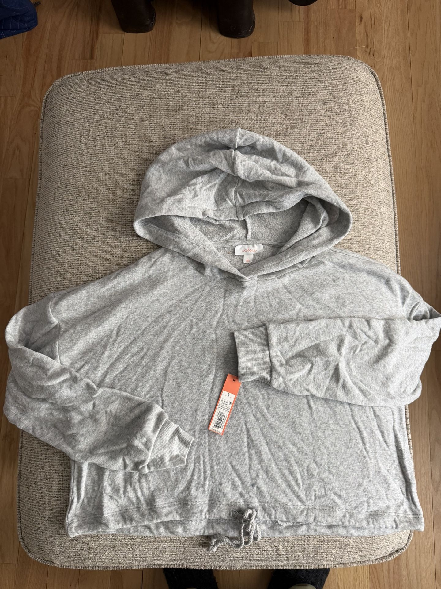 Colsie Gray Hoodie Sweatshirt Size L