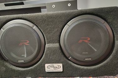Alpine R2 2 ohms Type-R Dual 12-Inch Subwoofers in Custom Enclosure