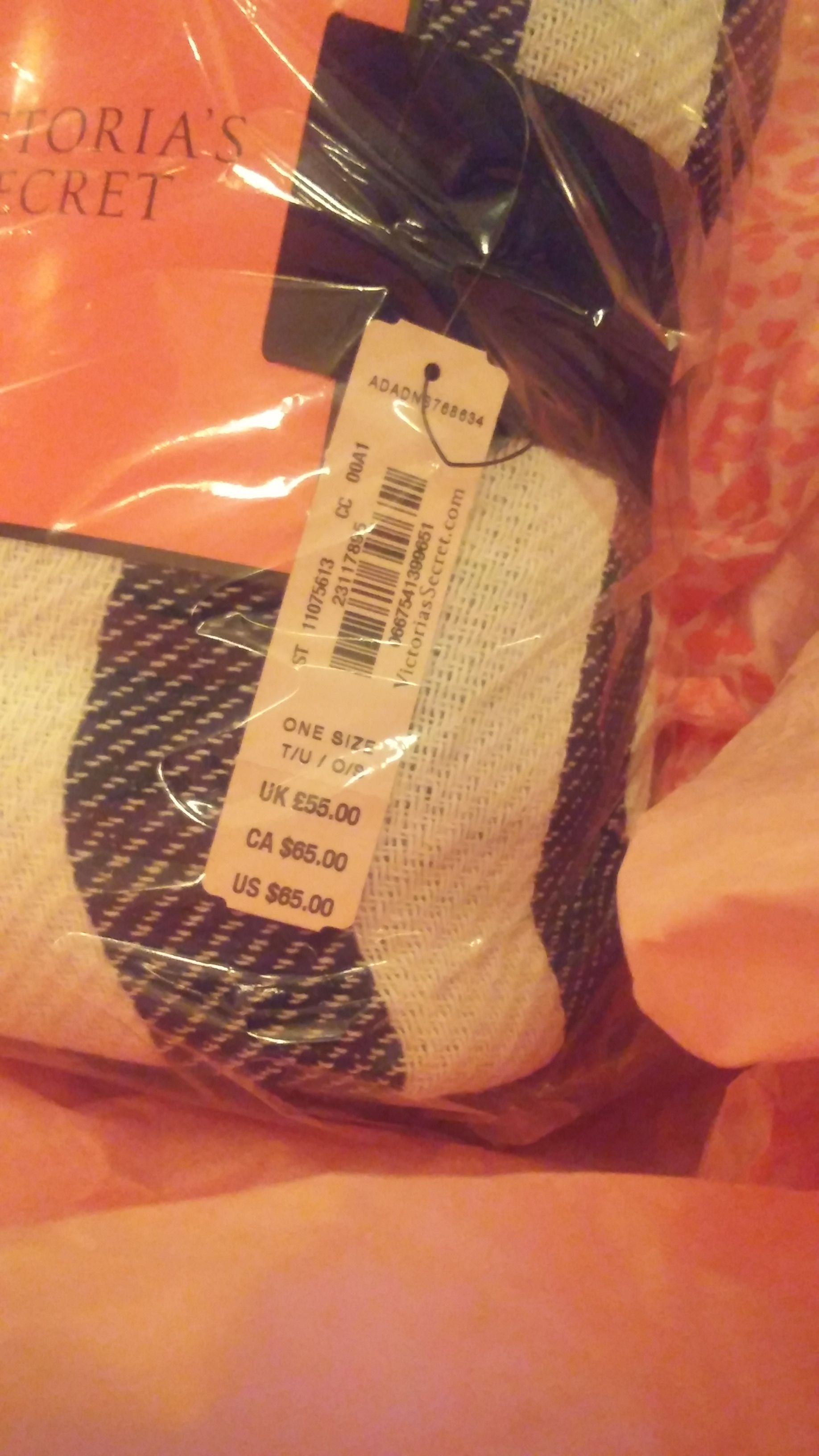 Victoria's Secret blanket.