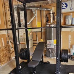 Rogue Power Rack / Barbell And Weight, Bench Not Included 