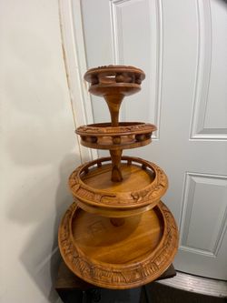 Vintage Wooden Plant Stand – Refinished