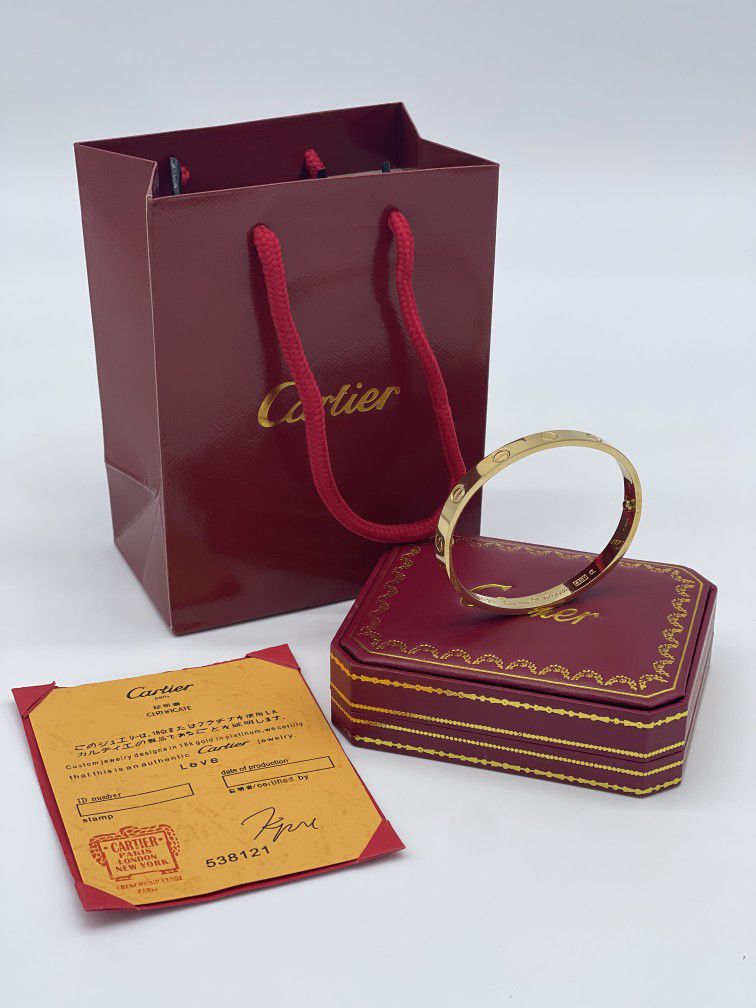 Cartier Love Bangle Bracelet Gold Size 21