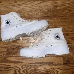 Converse Chuck Taylor All Star Lugged White Platform High Tops
