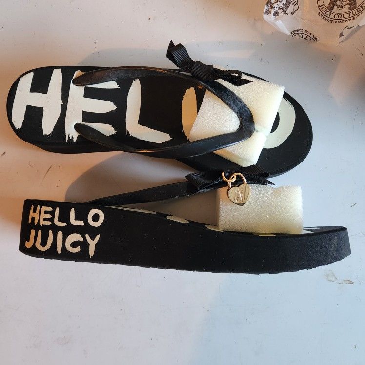 Hello Juicy Couture Flip Flops Women's Size9