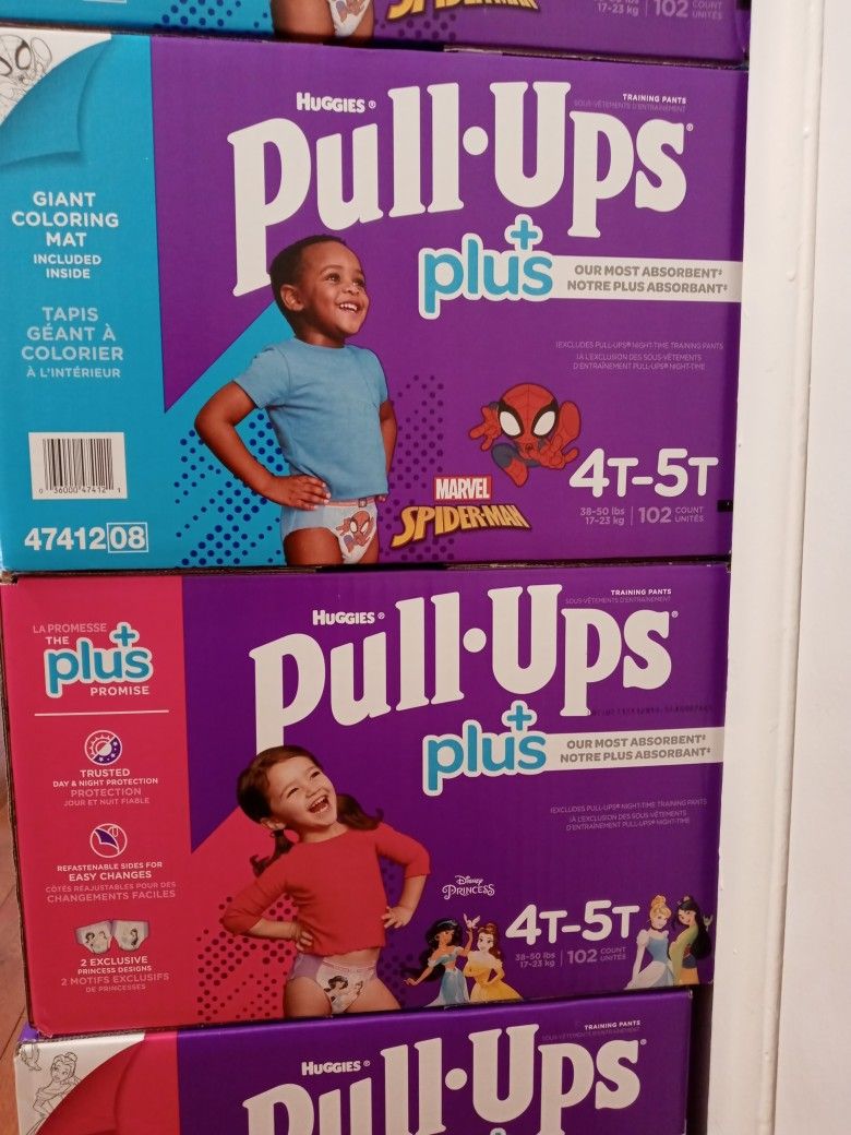 Huggies Pull Ups Size 4-5t/102 Diapers Boy And Girl 