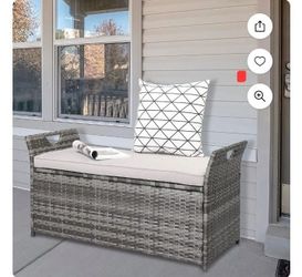 33 GAL RATTAN WICKER STORAGE BOX