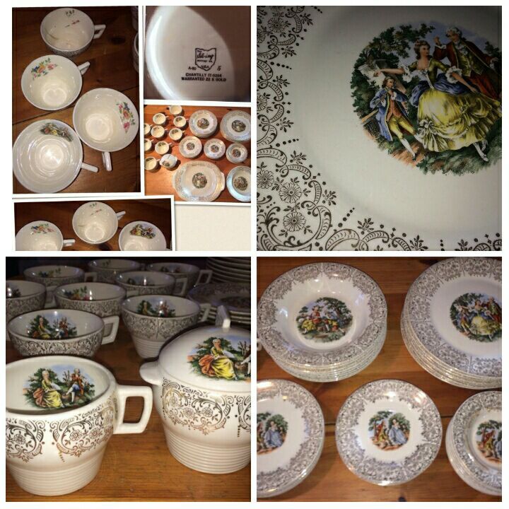 The Sebring Pottery Co. A-50 Chantilly IT-S284 22K Gold Victorian