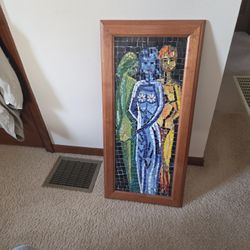 Mosaic art. Unique piece. At least sixty sixty five years old