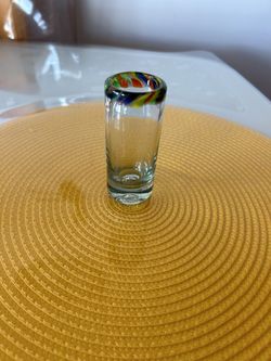 4 CONFETTI TEQUILA SHOT GLASSES