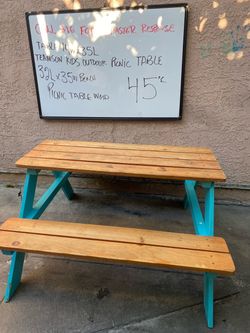 Teamson Kids Outdoor Wood Picnic Table