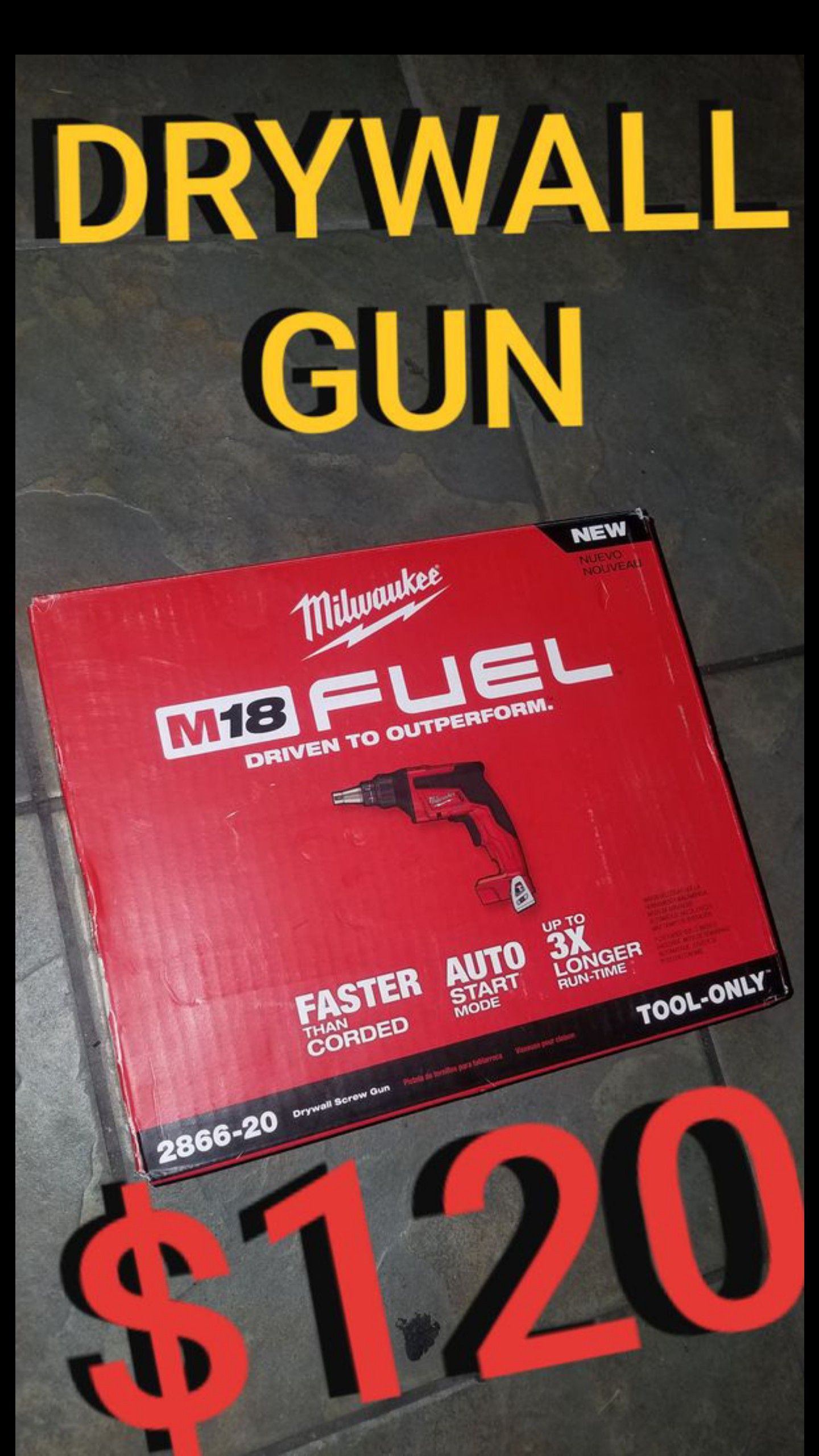 Milwaukee m18 fuel drywall gun