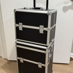 2 In 1 Rolling Makeup Case With Wheels 