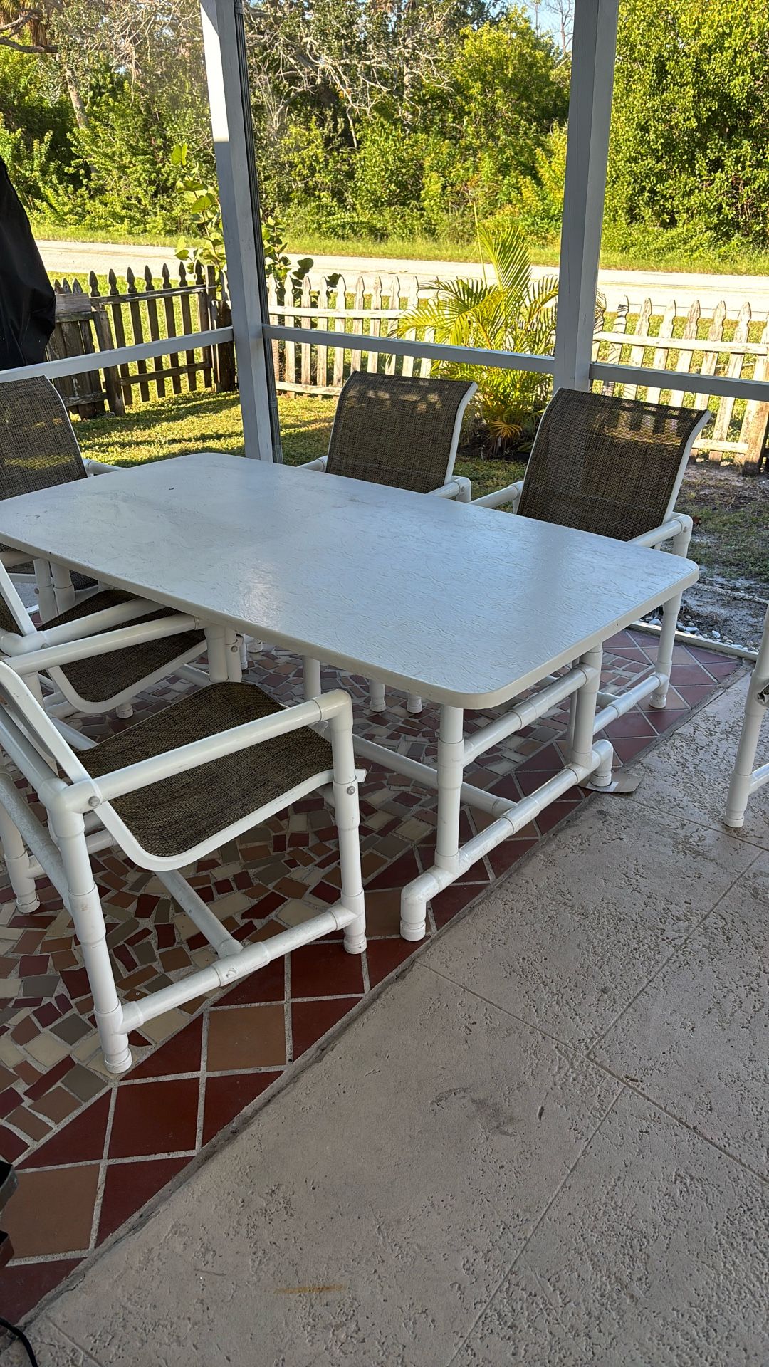 PVC Table With 6 Chairs