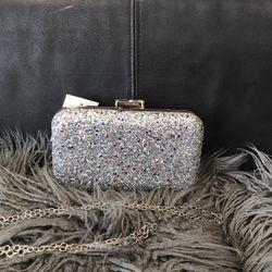 D’margeaux Women’s Silver Evening Clutch/purse/brand New 