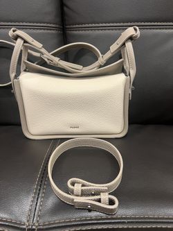 Pedro leather grain multi bag (white/gray)