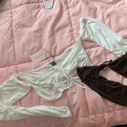 White shirt size L , brown size XL , shien both 