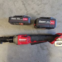 Bauer 3/8" Cordless Ratchet - 20V w/ TWO Batteries
