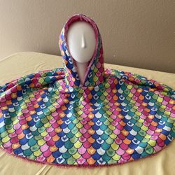 Toddler/Child Reversible Poncho • Mermaids