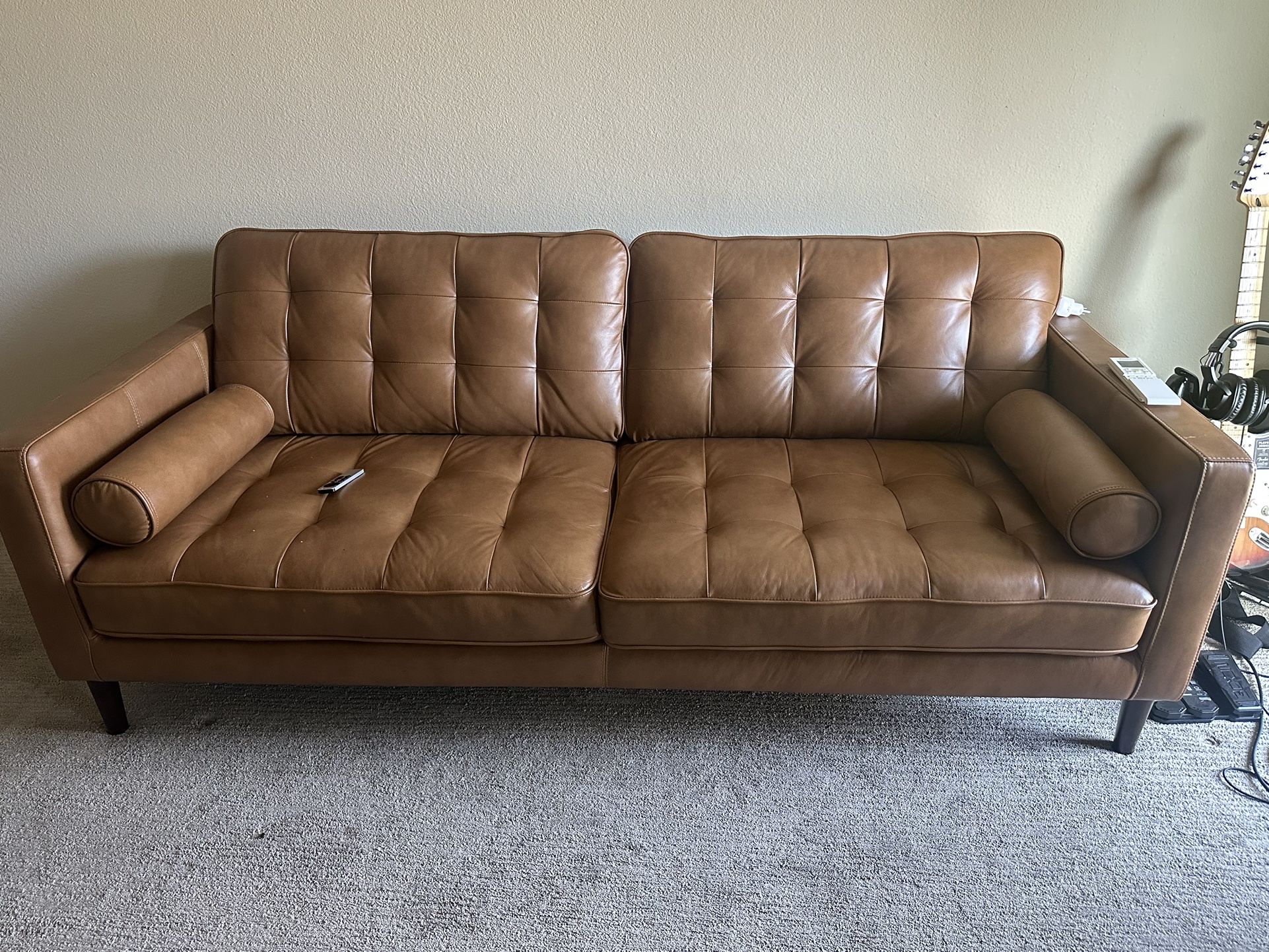 Harstine Leather Sofa