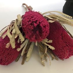 Beautiful Magenta and sage colored dried flowers