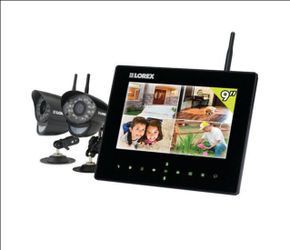 NEW Lorex Live SD+ 9" MONITOR/DVR Combo Kit with 2 WIRELESS Bullet CAMERAS