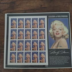 1995 Marilyn Monroe 32¢ Full Sheet, M.J. Deas Artist Signed & Sealed, SC #2967