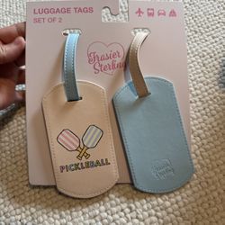 Set of 2 Luggage Tags Frasier Sterling Pickleball 