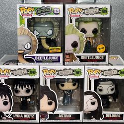Funko MOVIES BEETLEJUICE/BEETLEJUICE II Set of 5 w/ Exclusive & CHASE 