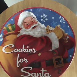 New Santa Cookie Plate 