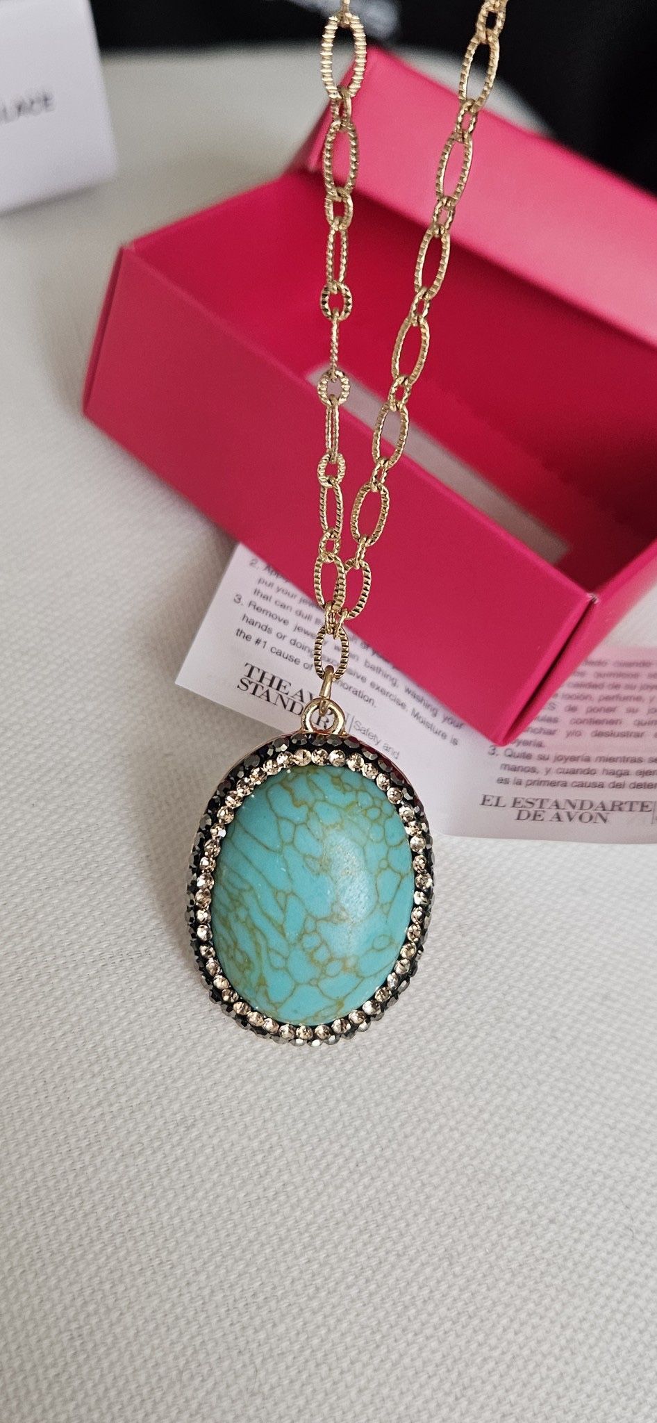 Wholesale New Avon Turquoise Howlite Necklace $3