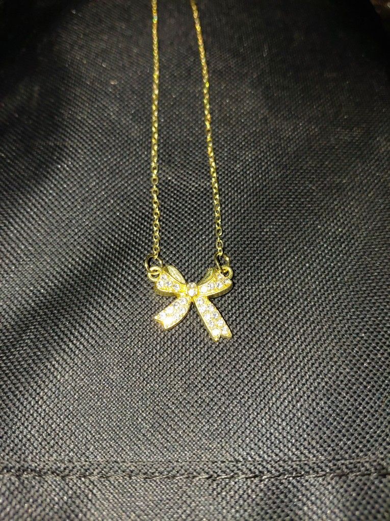 MDH "Golden Bowtie" Charm Necklace