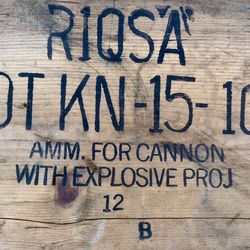 2 Vintage Wooden Military Ammunition Crates