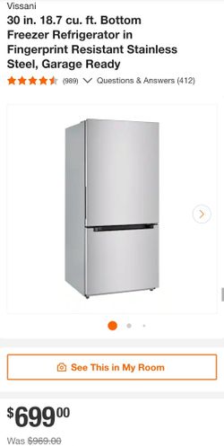 18 Cu. Ft. Bottom Freezer Refrigerator 