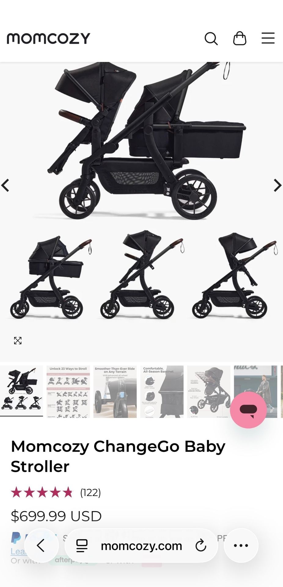 Double Stroller – Brand New Momcozy ChangeGo (Unopened Box)