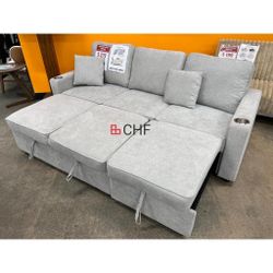 Sleeper Sectional Sofa With Pull-Out Bed  -  Colors Available 