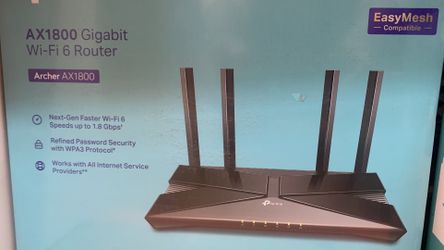 TP-Link Archer AX1800 Wi-Fi 6 Router – $85 OBO
