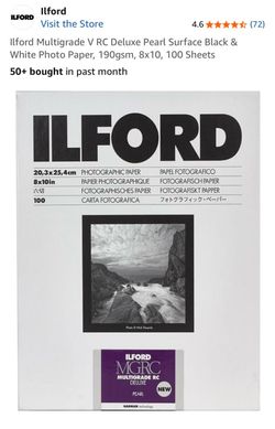 Ilford Multigrade V RC Deluxe Pearl 8x10 B&W Photo Paper – 100 Sheets