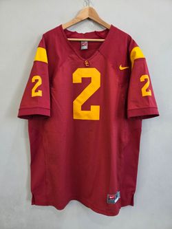Nike Authentic Team Apparel USC Trojans #2 Football College Sewn Jersey Mens Size 52 XXL