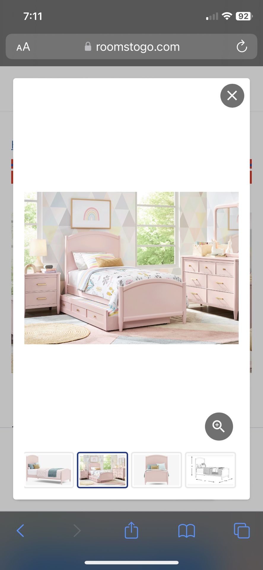 Kids Bed Pink